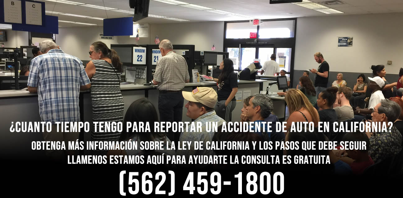 Cuanto tiempo tengo para reportar un accidente automovilístico en California