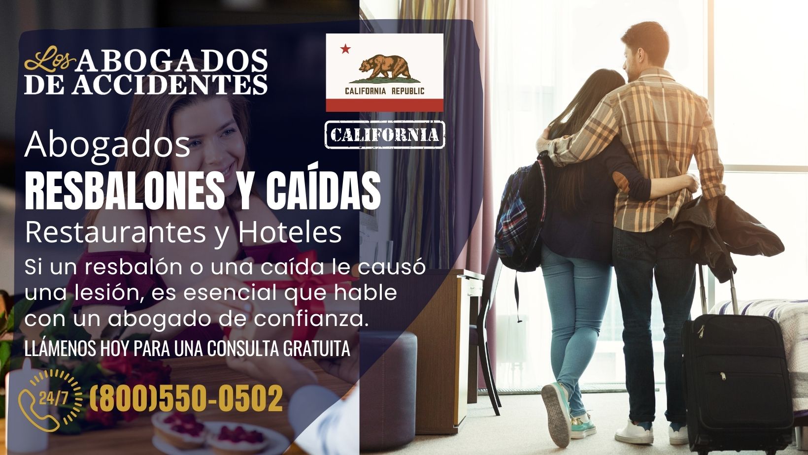 Abogados de Accidentes por Resbalones y Caídas en Restaurantes y Hoteles California